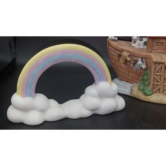 Homco #1474 Noah's Ark 5 pc set ( Ark is chipped and Noah is missing. see pics) - Picture 2 of 8